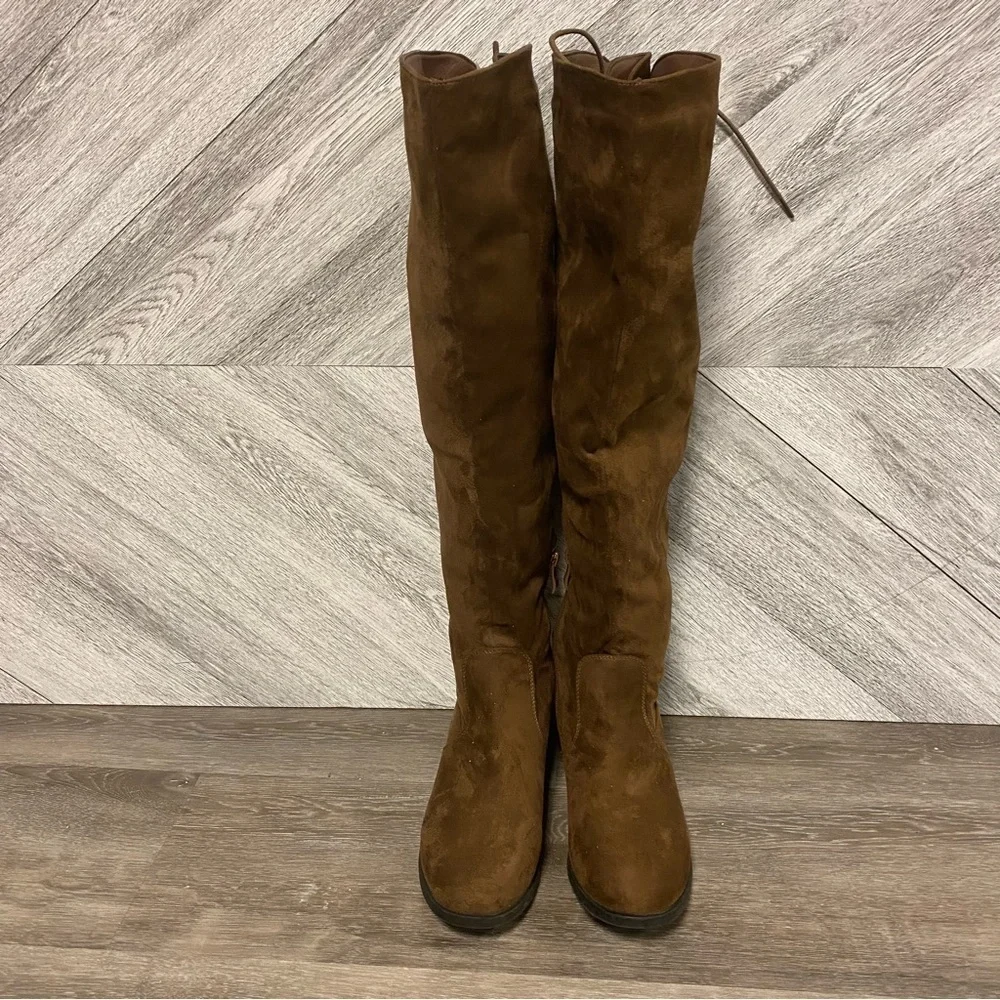 French Connection | Jasper Over The Knee Boots Brown Size 6